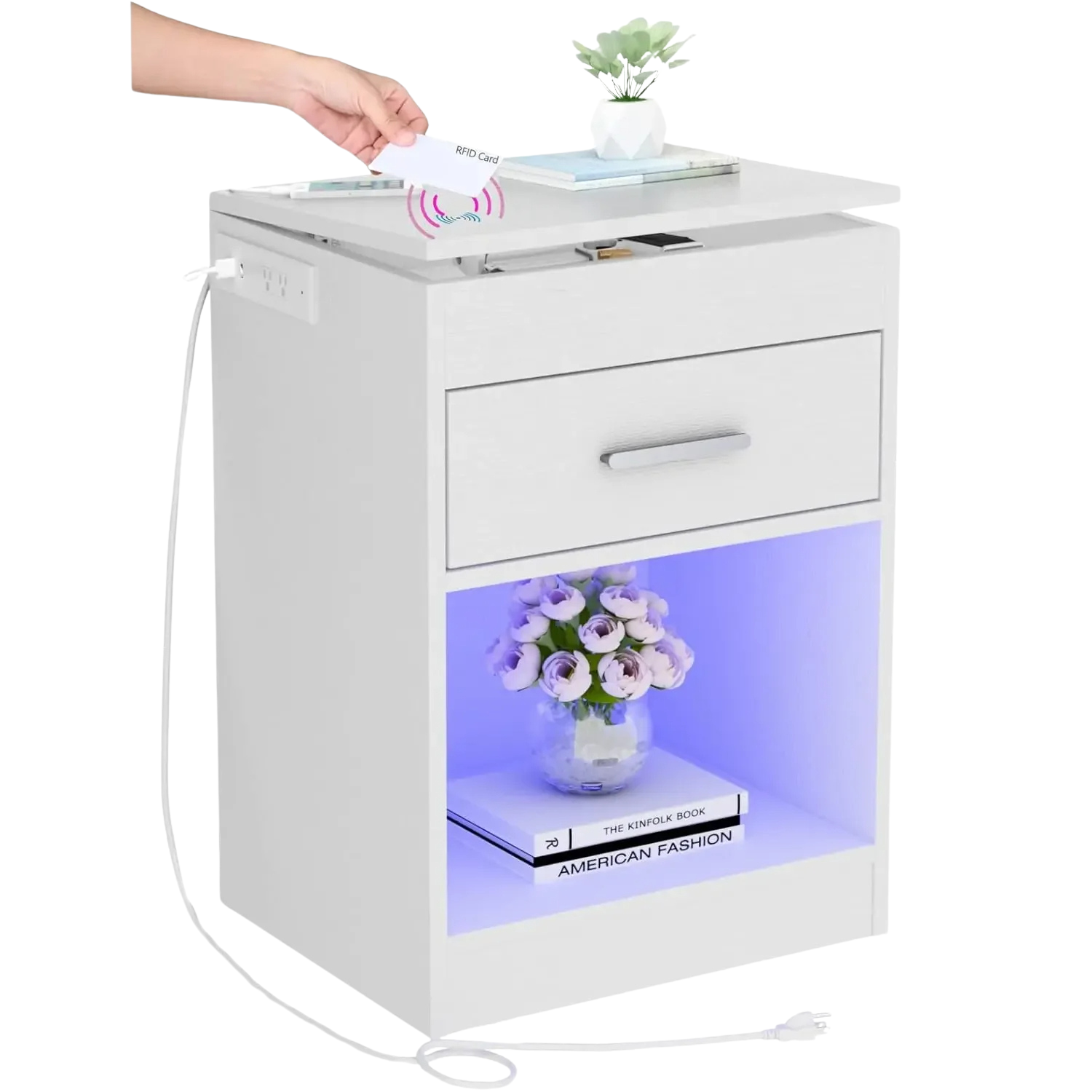 Nightstand with RFID Lock